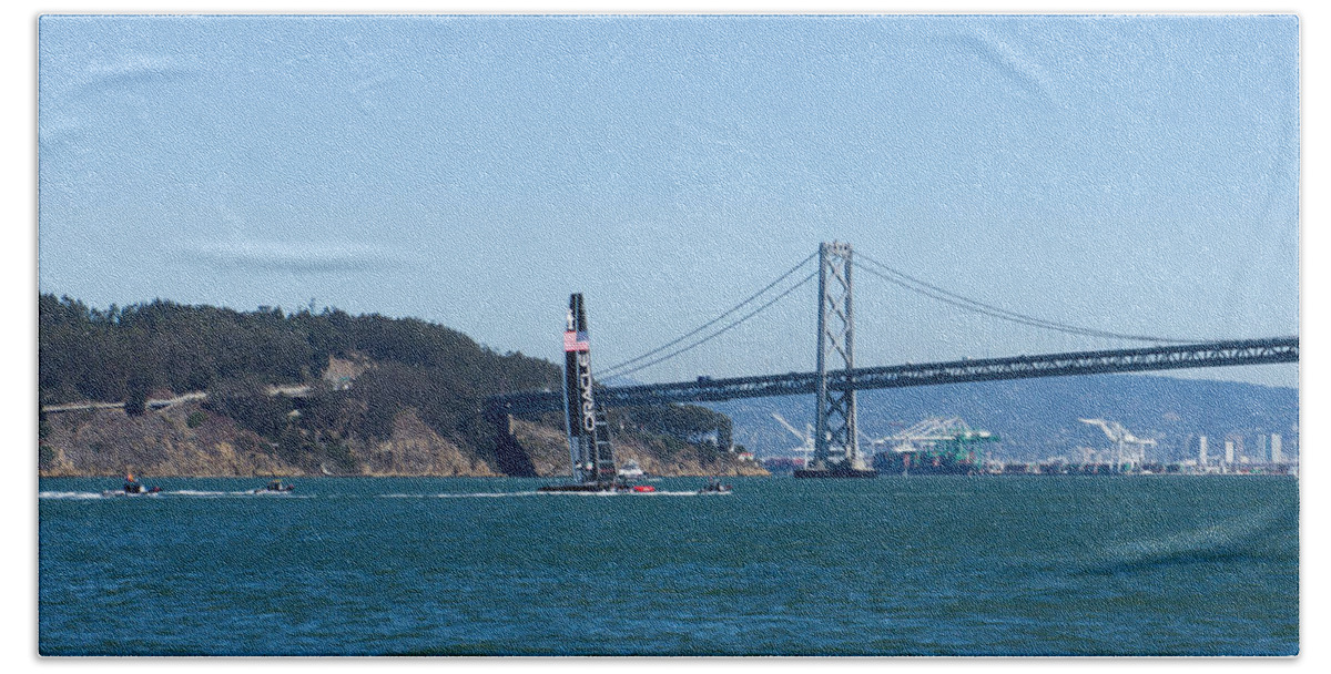 Americas Bath Towel featuring the photograph Americas Cup 2013 by Weir Here And There