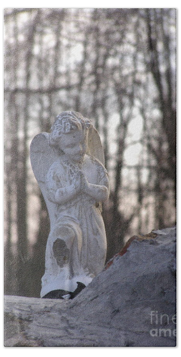 Angels Hand Towel featuring the photograph Angels are Everywhere by LeLa Becker