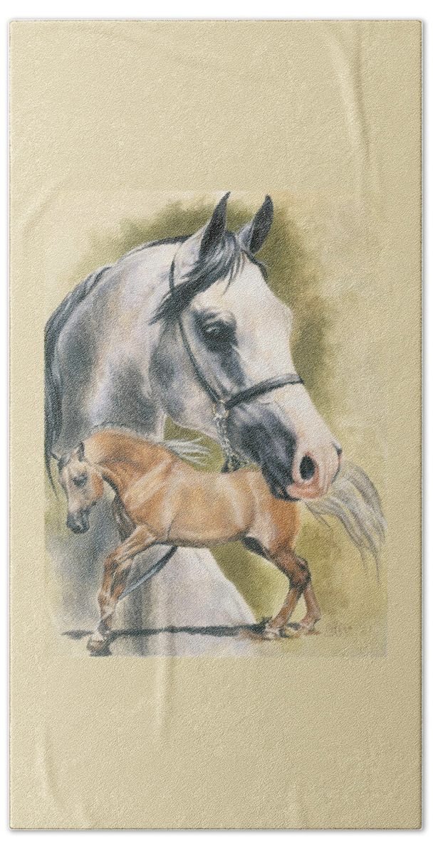 Horse Bath Sheet featuring the mixed media Anglo-Arabian by Barbara Keith