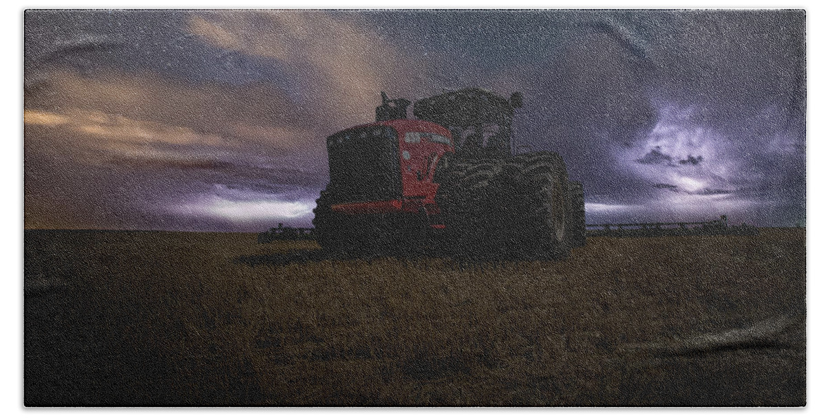 Milky Way Hand Towel featuring the photograph Approaching Storm by Aaron J Groen