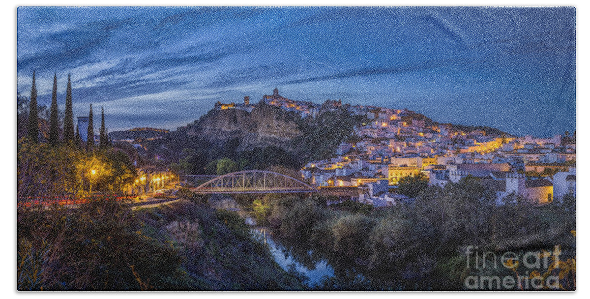 Andalucia Bath Towel featuring the photograph Arcos de la Frontera Panorama Cadiz Spain by Pablo Avanzini