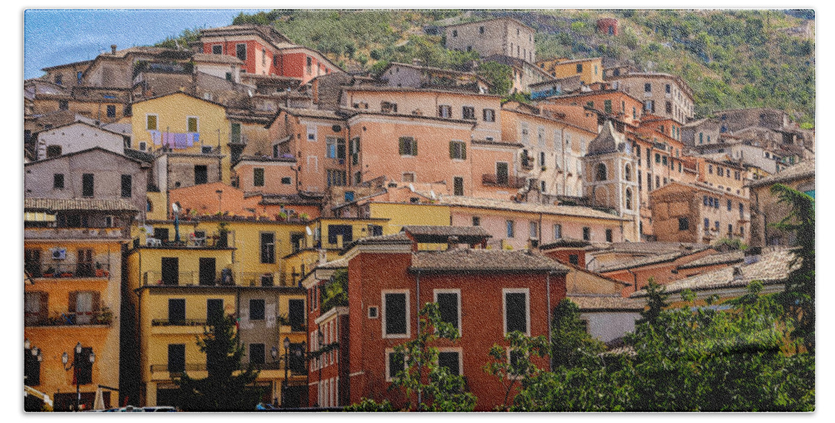Arpino Bath Towel featuring the photograph Arpino city by Dany Lison