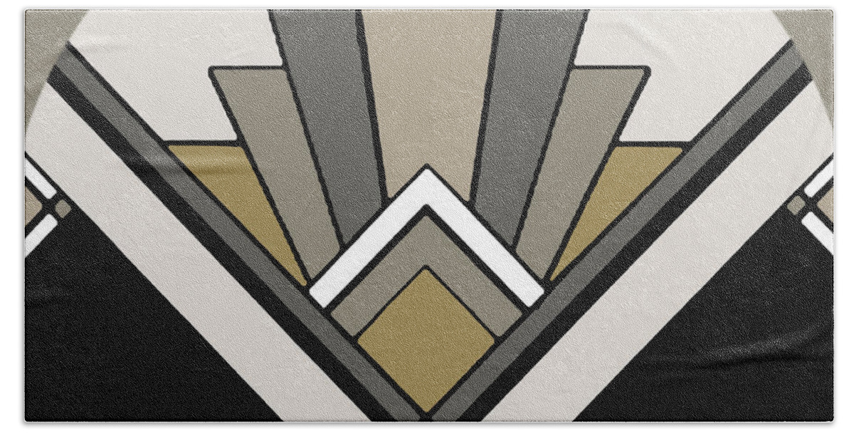 Art Deco Pattern Two Bath Towel featuring the digital art Art Deco Pattern Two by Chuck Staley