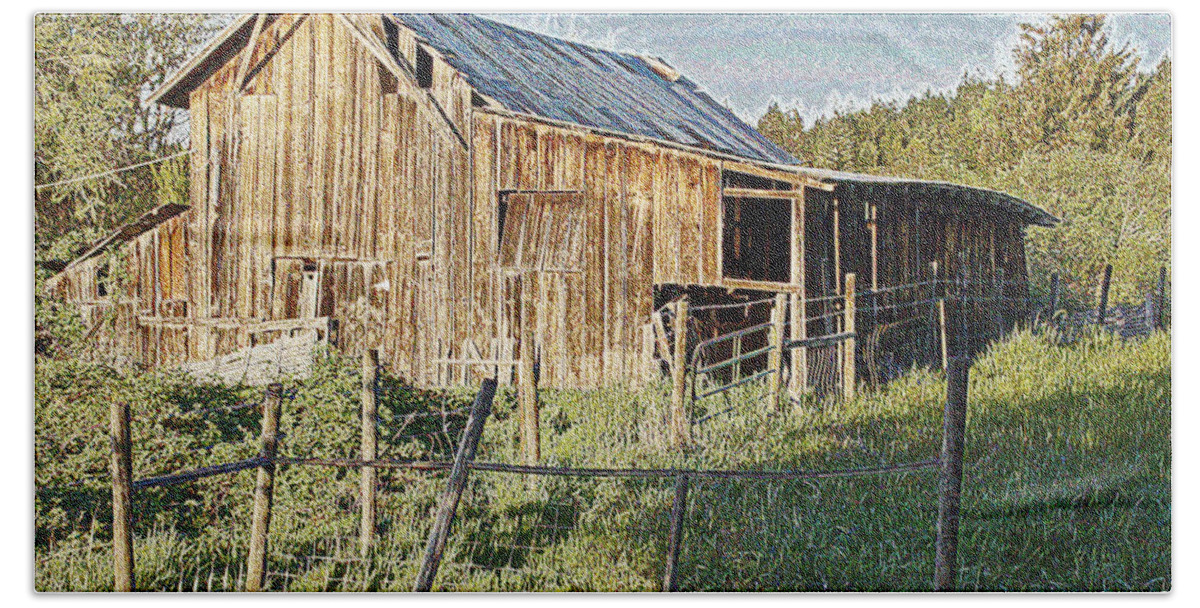 Artwork Bath Towel featuring the photograph Artwork Barn by Mick Anderson