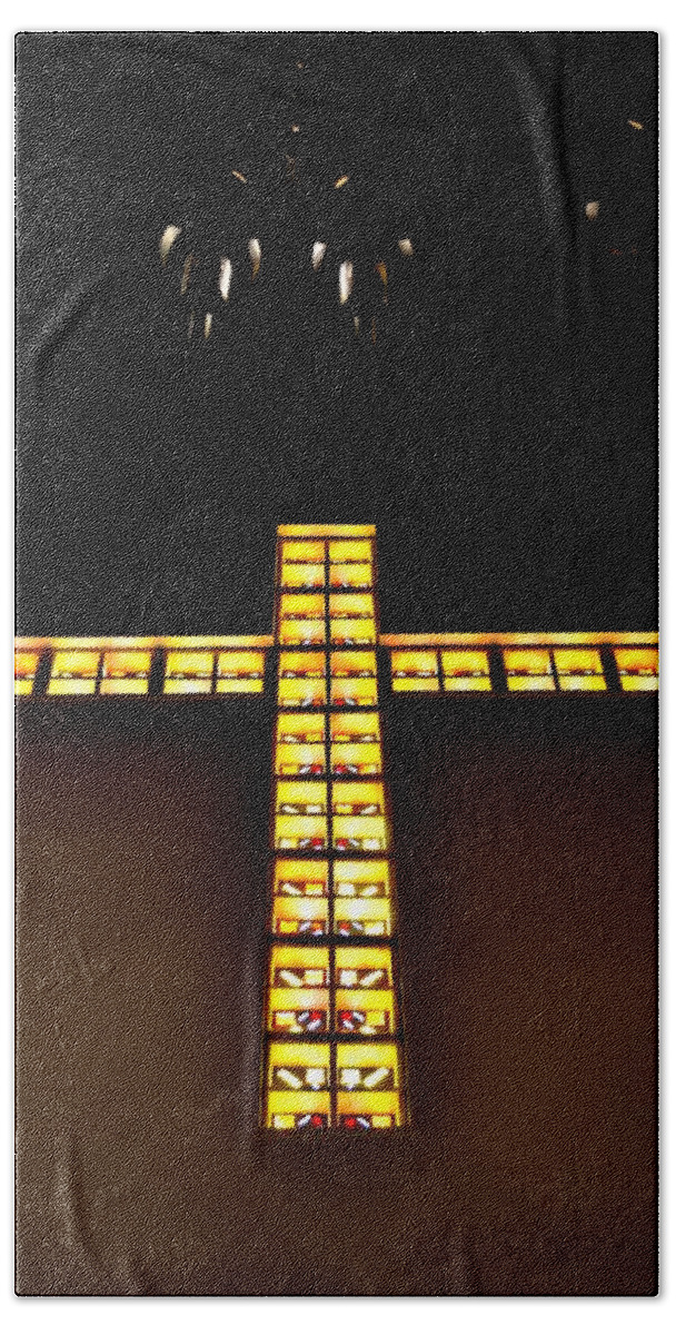 Cross Bath Towel featuring the photograph At The Cross by Deena Stoddard