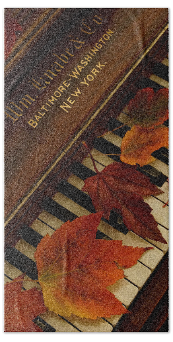 Autumn Hand Towel featuring the photograph Autumn Piano 11 by Mick Anderson