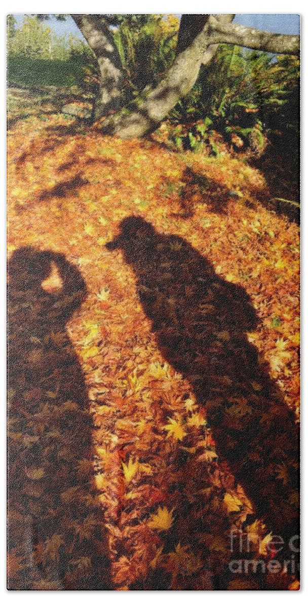 Autumn Bath Towel featuring the photograph Autumn Shadows by Tikvah's Hope