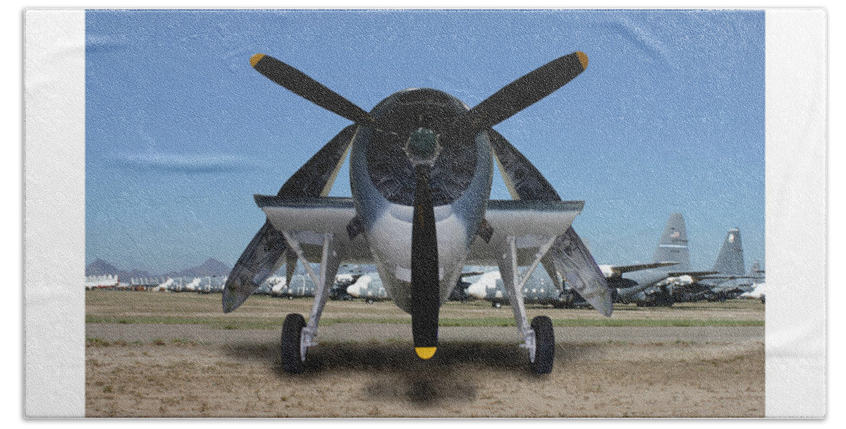 The 1943 Navy Tbf Avenger Was Designed And Built Initially By The Grumman Company And Designated Tbf Bath Towel featuring the photograph Abstract Avenger T B M Moffett Field by Jack Pumphrey