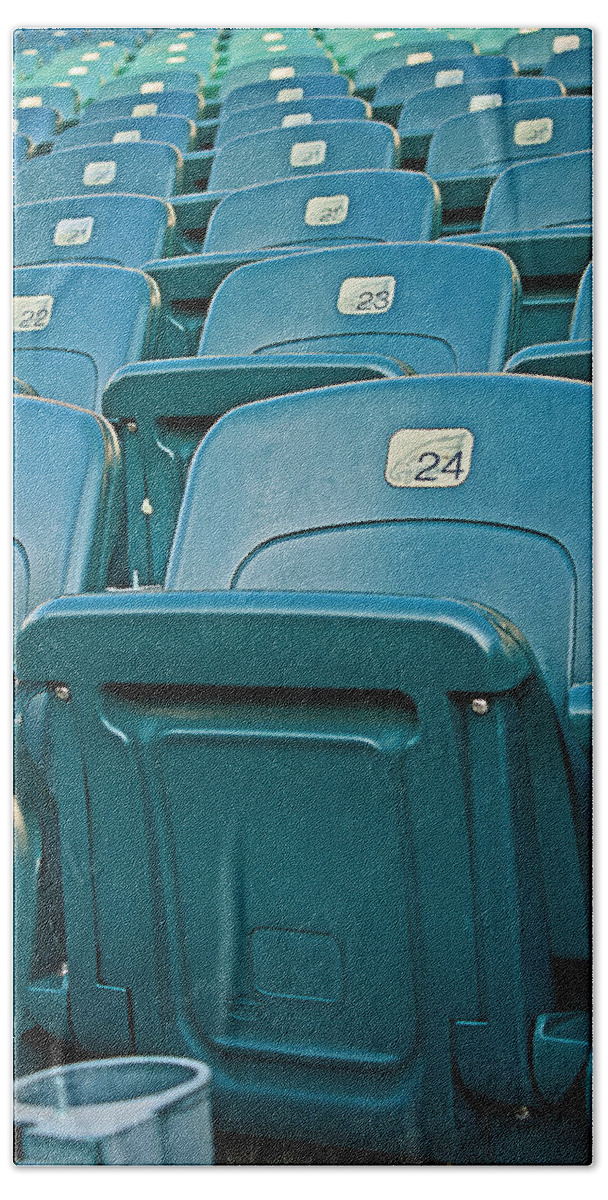 Stadium Hand Towel featuring the photograph Awaiting the crowds by Michael Porchik