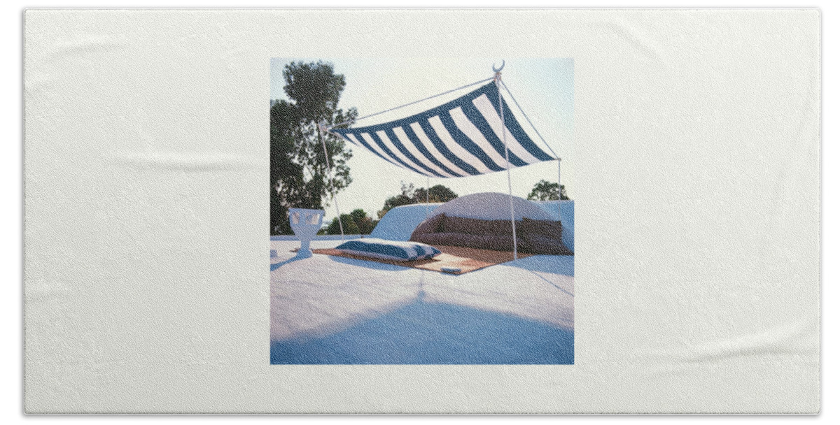 Awning At The Vacation Home Of Gaston Berthelot Bath Towel