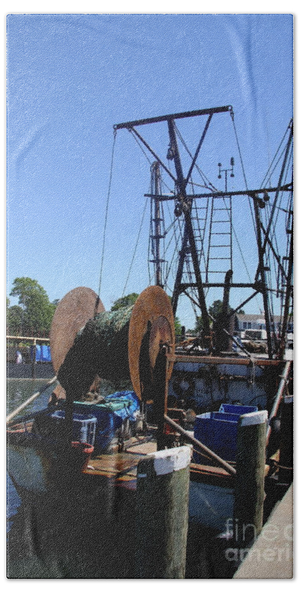 Fishing Boat Hand Towel featuring the photograph Back From The Sea - Cape Cod by Christiane Schulze Art And Photography