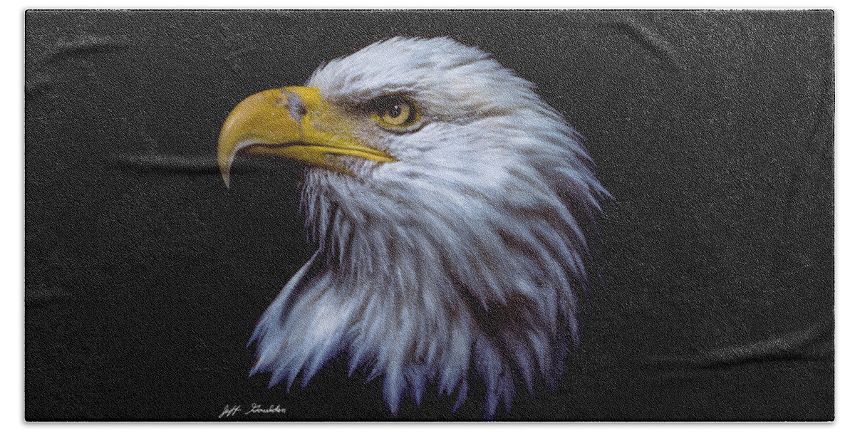 Animal Bath Towel featuring the photograph Bald Eagle by Jeff Goulden