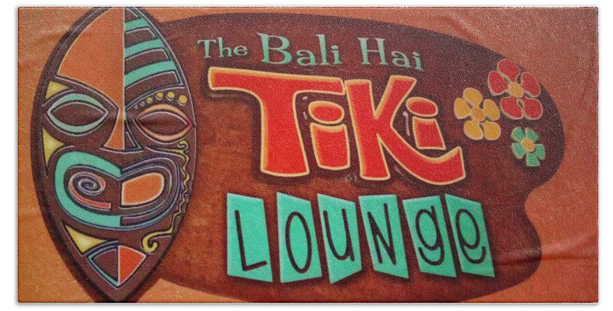 Bali Hai Hand Towel featuring the photograph Bali Hai Tiki Lounge Pontchartrain Beach by Deborah Lacoste