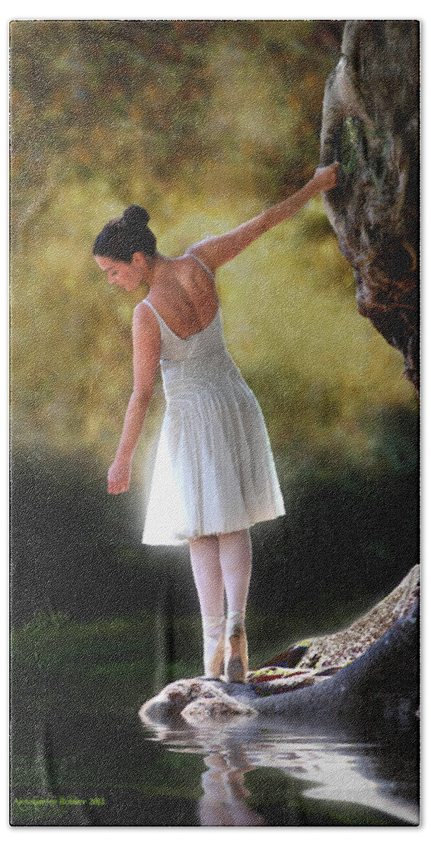 Ballerina Bath Towel featuring the photograph Ballerina #1 by Aleksander Rotner