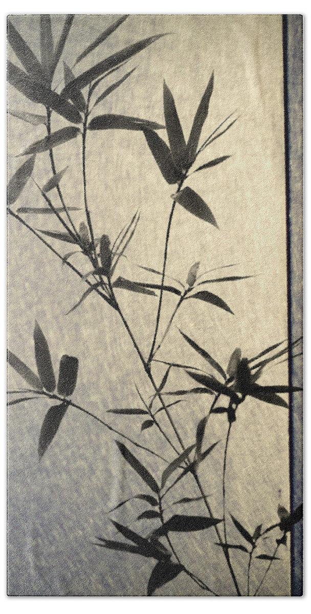 Japanese Style Hand Towel featuring the photograph Bamboo Leaves by Jenny Rainbow