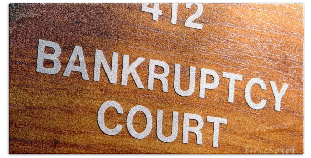 Bankrupt Hand Towel featuring the photograph Bankruptcy Court by Olivier Le Queinec