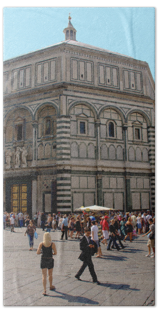 Florence Hand Towel featuring the photograph Baptistery of St. John Florence by Caroline Stella