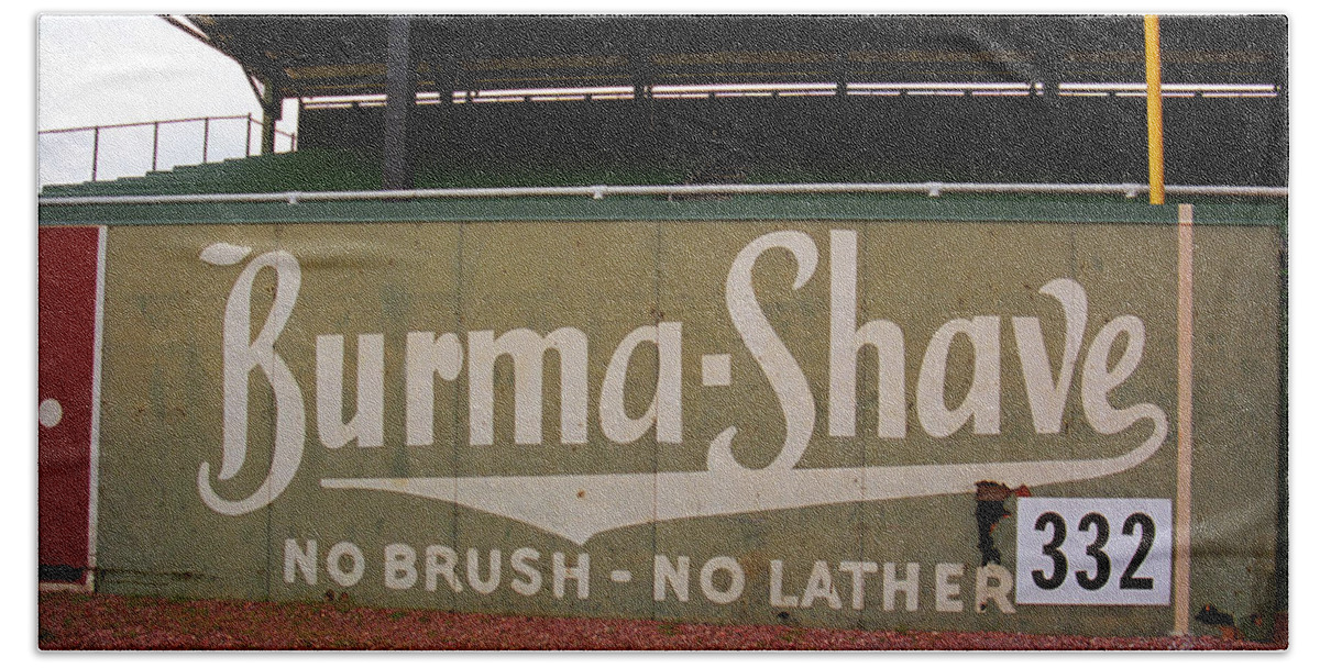 Ad Hand Towel featuring the photograph Baseball Field Burma Shave Sign by Frank Romeo