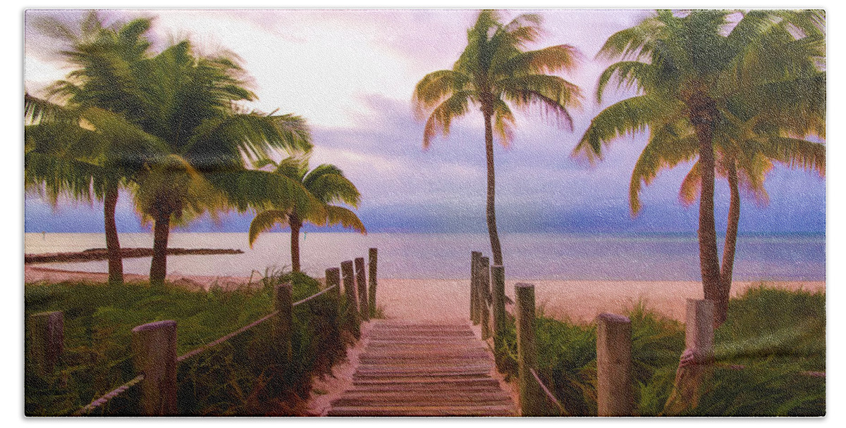 Florida Bath Towel featuring the photograph Beach Path by Stefan Mazzola