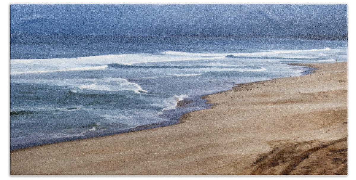 Beach Hand Towel featuring the photograph Beach Storm 2 by Donna Doherty