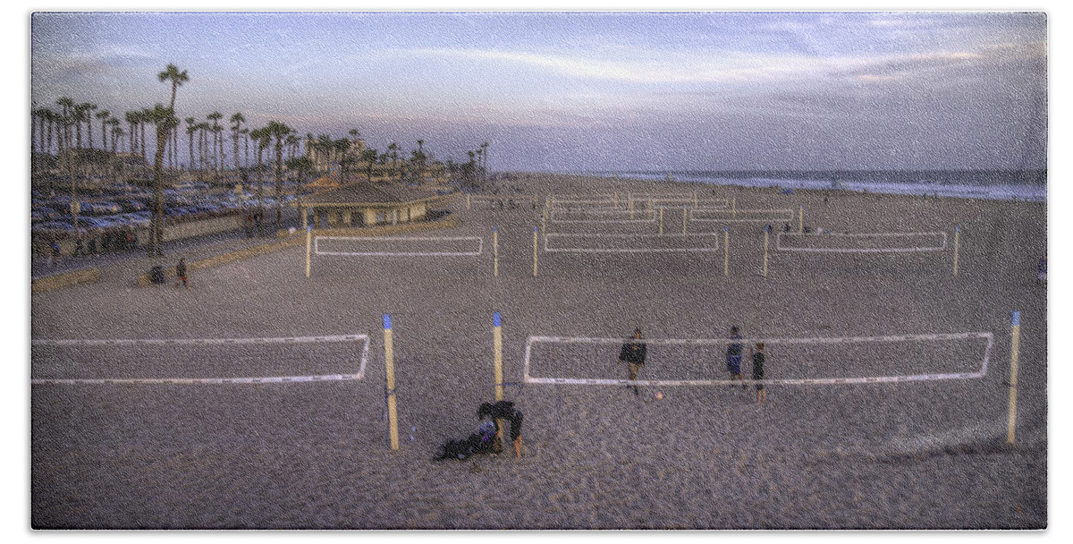Volleyball Bath Towel featuring the photograph Beach Volleyball by Spencer McDonald