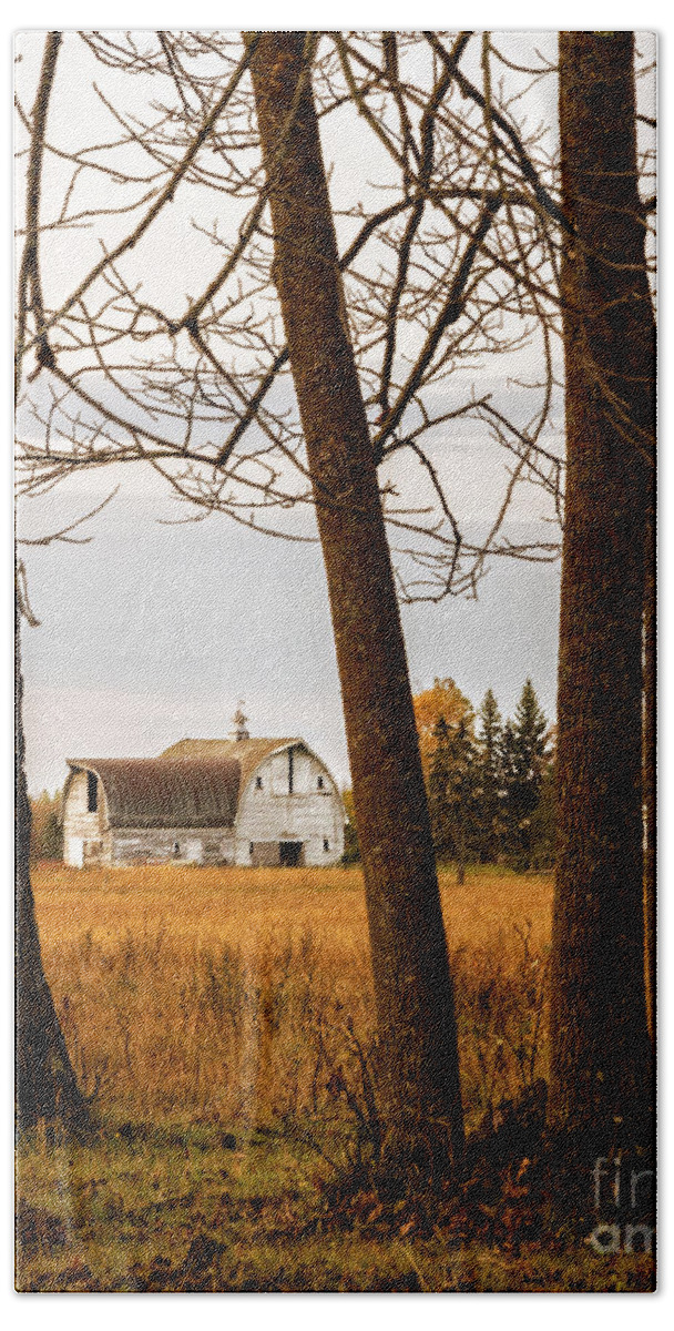 Old Weathered Barn Hand Towel featuring the photograph Beautifully weathered by Lori Dobbs
