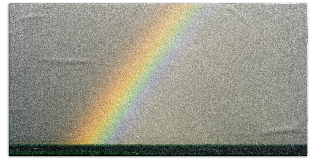 Rainbow Hand Towel featuring the photograph Beauty Before the Tempest by Anthony Davey