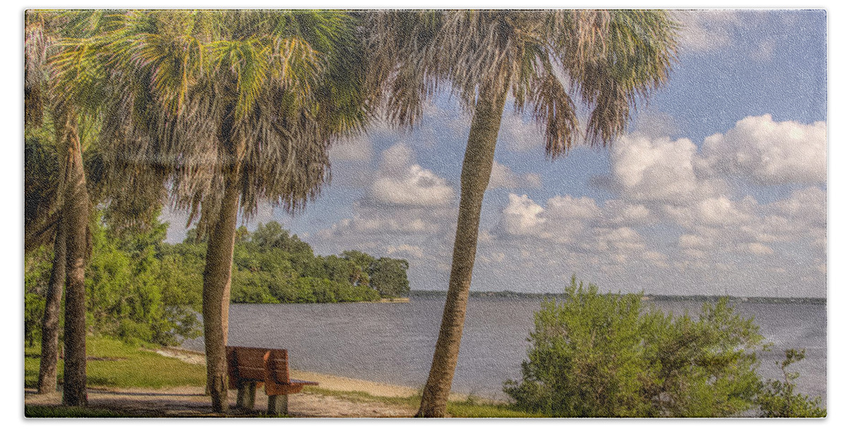 Florida Hand Towel featuring the photograph Beside the shore by Jane Luxton