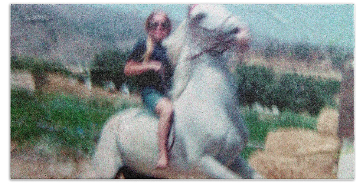 Colette Bath Towel featuring the photograph Best friends year 1967-68-69 Horse Rayo - Colette by Colette V Hera Guggenheim