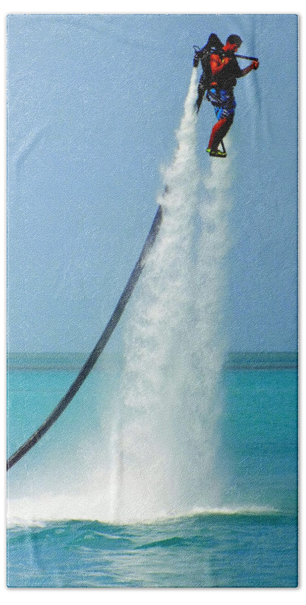 Tikijet Hand Towel featuring the photograph Blast Off by Karen Wiles