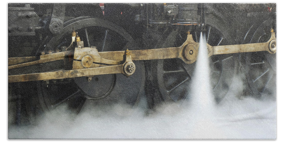 Railroad Hand Towel featuring the photograph Blowing of steam by Paul W Faust - Impressions of Light