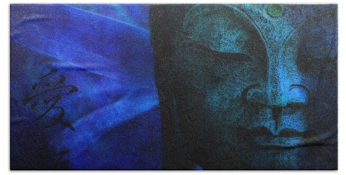 Buddha Hand Towel featuring the photograph Blue Balance by Joachim G Pinkawa