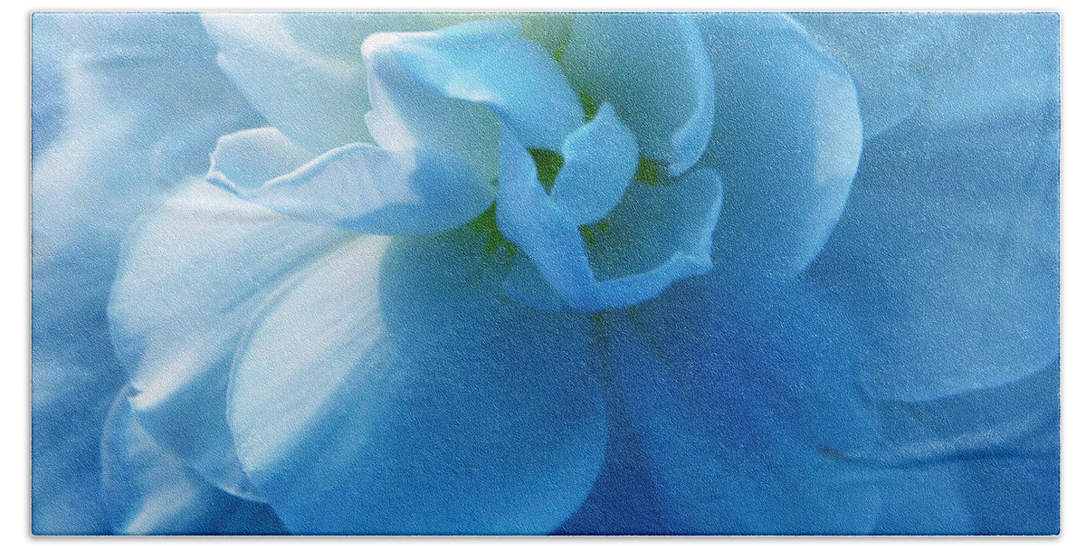 Begonia Hand Towel featuring the photograph Blue Begonia Flower by Jennie Marie Schell
