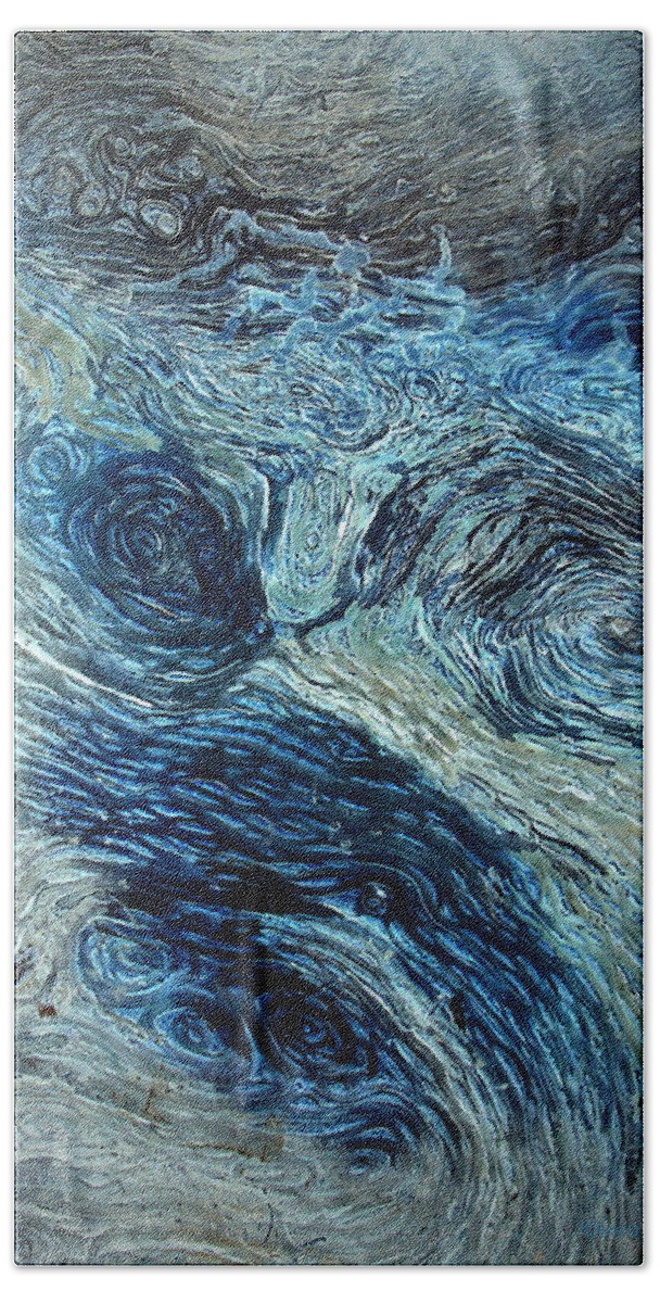 Maze Bath Towel featuring the photograph Blue Maze 1 by Joyce Dickens
