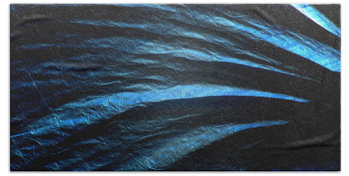 Newel Hunter Bath Towel featuring the photograph Blue Tarp 1 by Newel Hunter