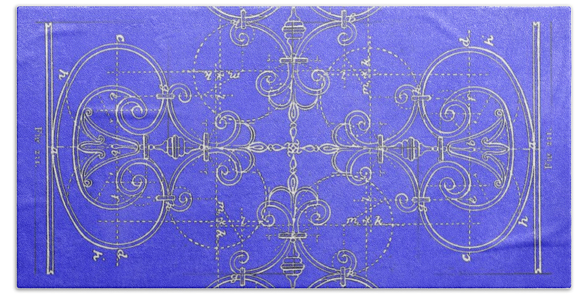 Living Room Hand Towel featuring the photograph Blueprint Maltese Cross by Suzanne Powers