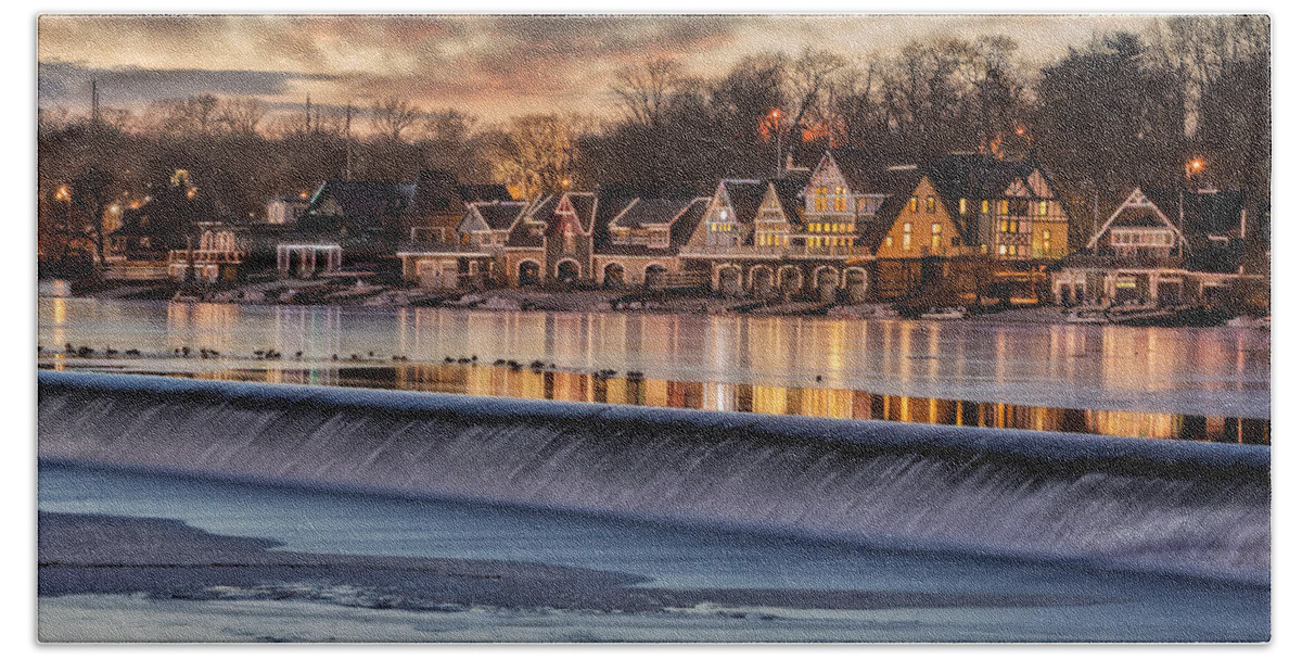 Boat House Row Hand Towel featuring the photograph Boathouse Row Philadelphia PA by Susan Candelario