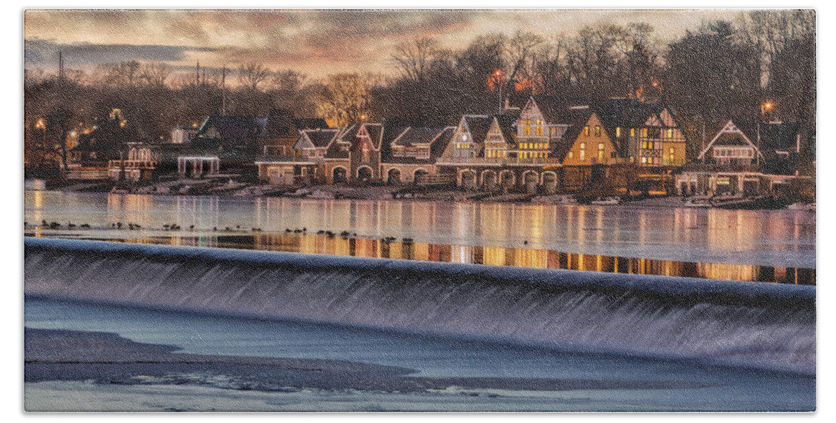 Boat House Row Bath Towel featuring the photograph Boathouse Row Philadelphia PA by Susan Candelario