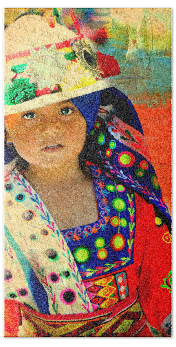 Portrait Hand Towel featuring the photograph Bolivian Child by Diana Angstadt