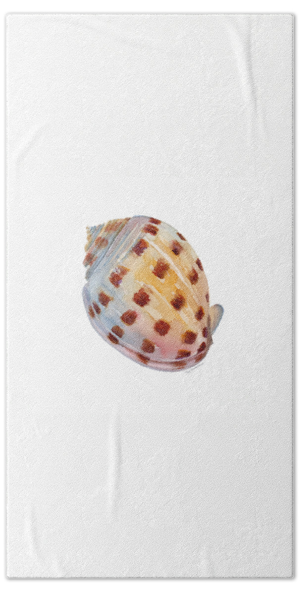 Shell Hand Towel featuring the painting Bonnet Shell by Amy Kirkpatrick