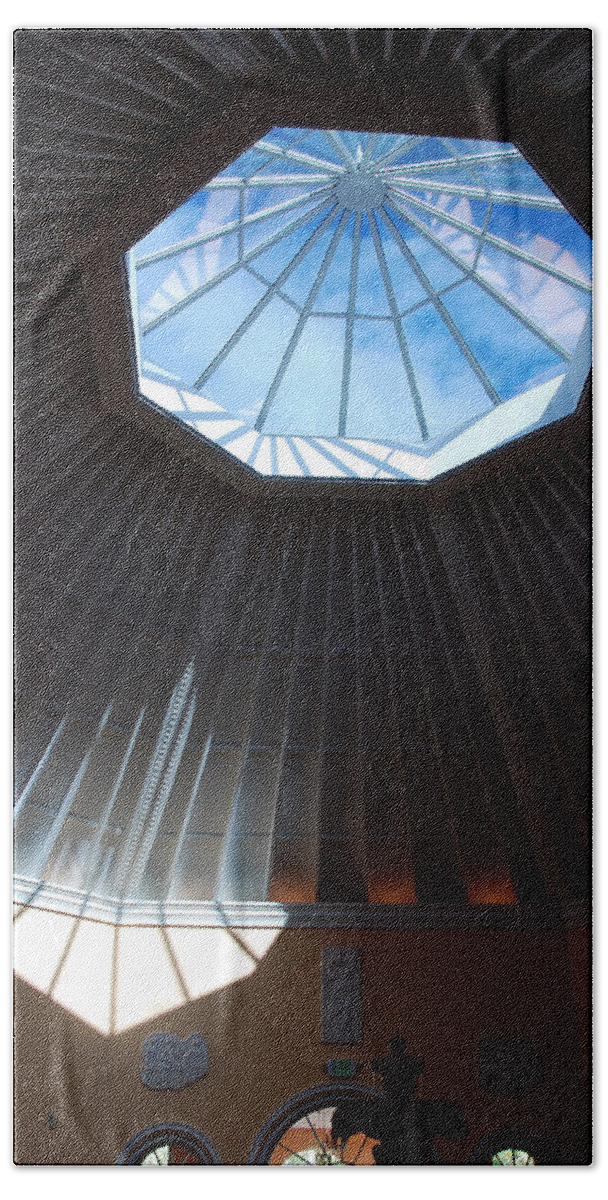 Skylight Bath Towel featuring the photograph Borrowed Light by John Schneider