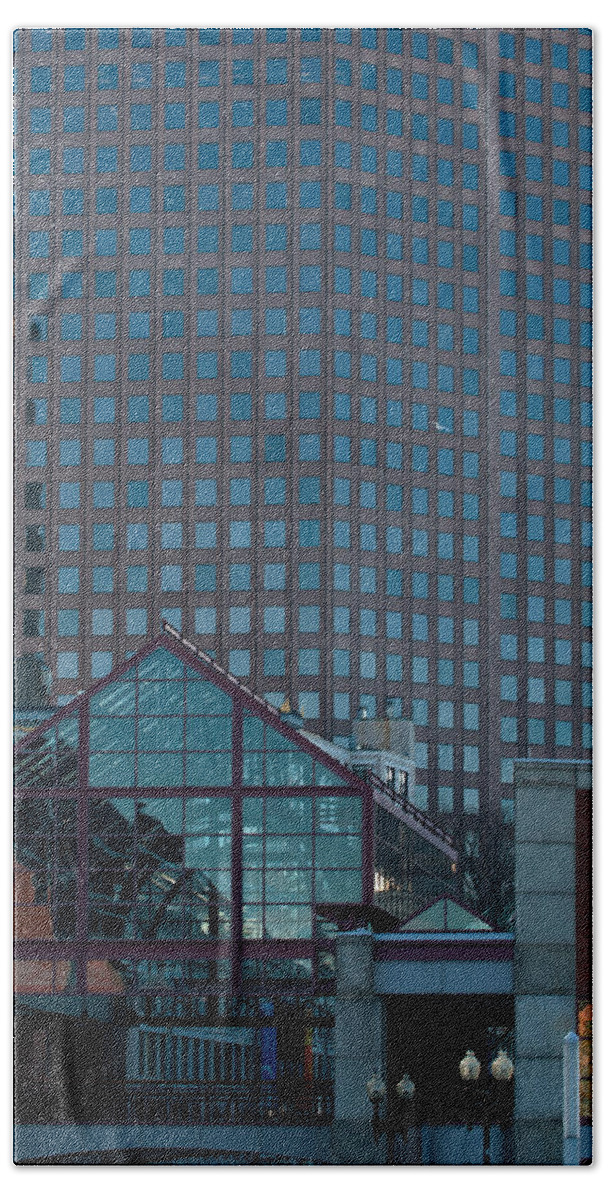 Boston Hand Towel featuring the photograph Boston Reflections by Paul Mangold