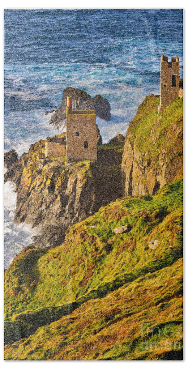 Travel Hand Towel featuring the photograph Botallack by Louise Heusinkveld