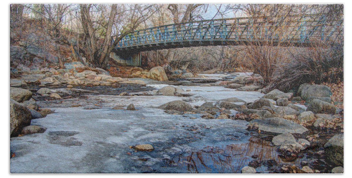 Boulder Hand Towel featuring the photograph Boulder Creek by Will Wagner