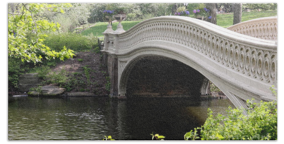 Bow Bridge Hand Towel featuring the photograph Bow Bridge IV by Christiane Schulze Art And Photography