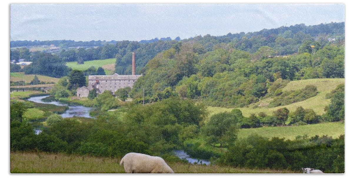Slane Hand Towel featuring the photograph Boyne River Valley by Norma Brock