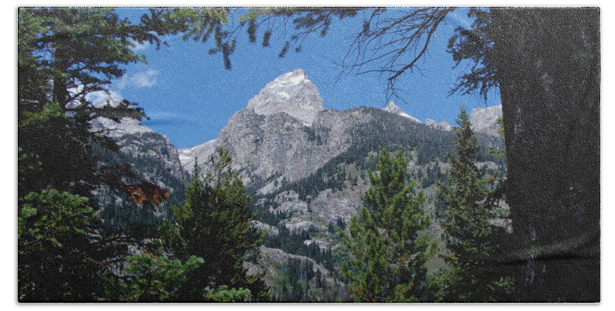 Grand Tetons Hand Towel featuring the photograph Bradley Lake by Stacy Abbott