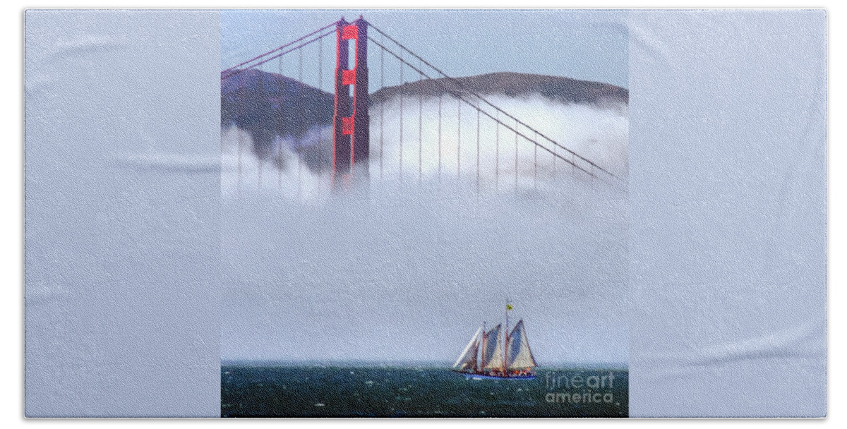 Sailing Hand Towel featuring the photograph Bridge Sailing by Tap On Photo