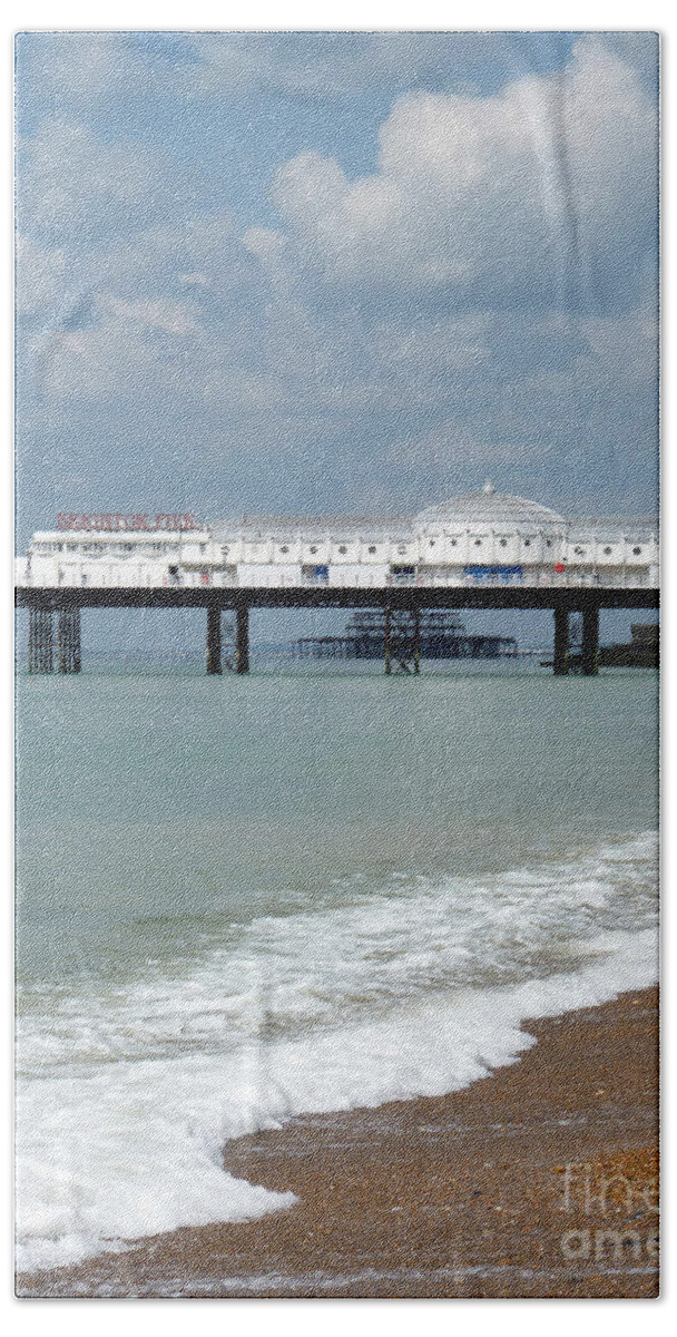 Brighton Hand Towel featuring the photograph Brighton Pier, Sussex, England by Phil Banks