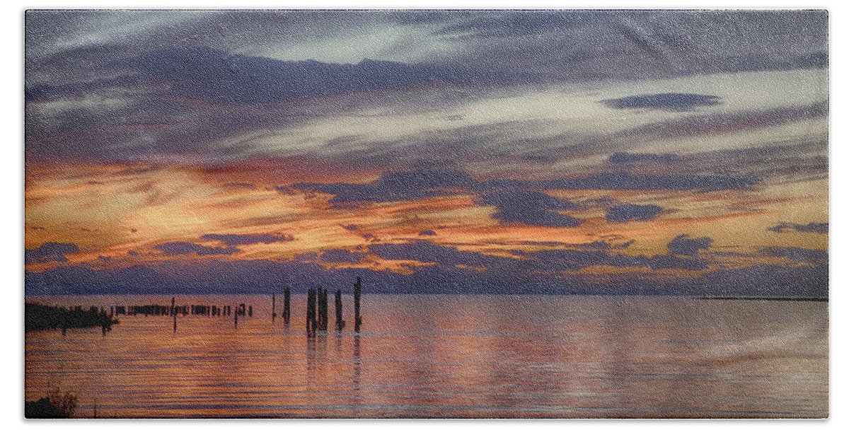 Ladner Bath Sheet featuring the photograph British Columbia Sunset by Theresa Tahara